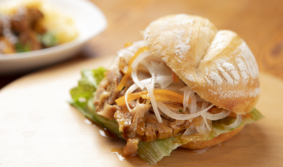 Sándwich de jamón de bondiola